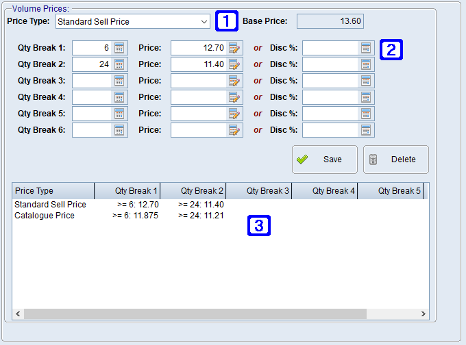 Product Masterfile Maintenance Volume Pricing Tab Screen Product Masterfile Maintenance Volume Pricing Tab Screen