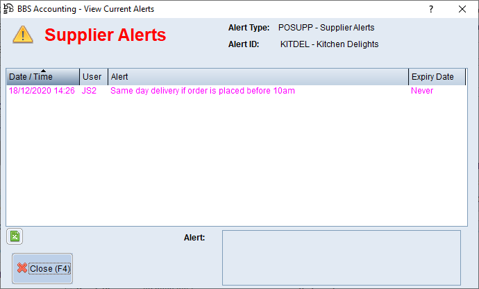 Example of a Creditor Alert Example of a Creditor Alert