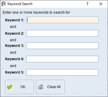 Example Keyword Lookup Example Keyword Lookup